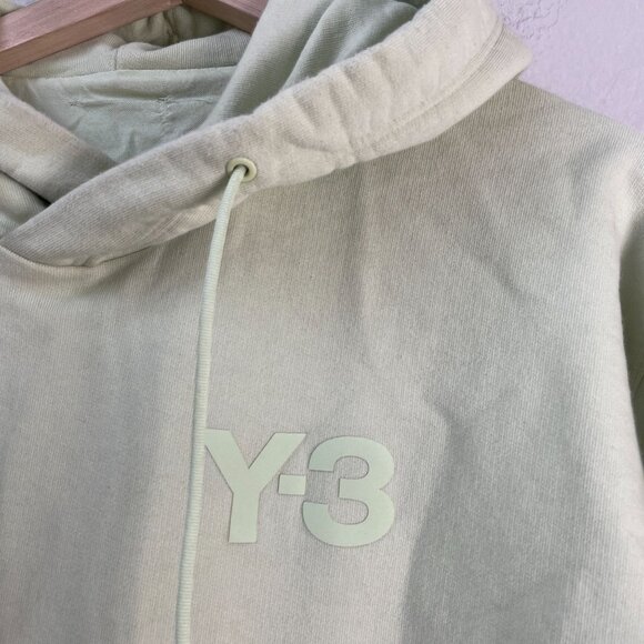 Y-3 Mens Medium Green Hoodie Pullover Sweatshirt Long Sleeve - Picture 4 of 12
